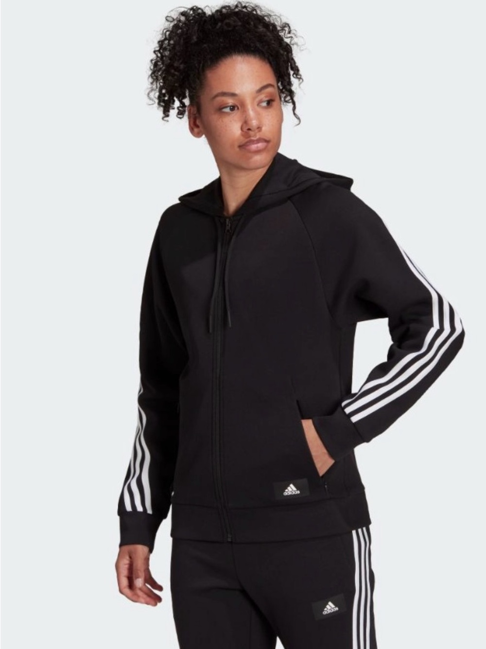 NWT Adidas Future Icons 3-Stripes Women’s Track Suit Set Black Size XS
